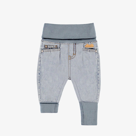 Grow-With-Me Pale Blue Baby Denim Pants
