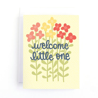 Cute Floral New Baby Card
