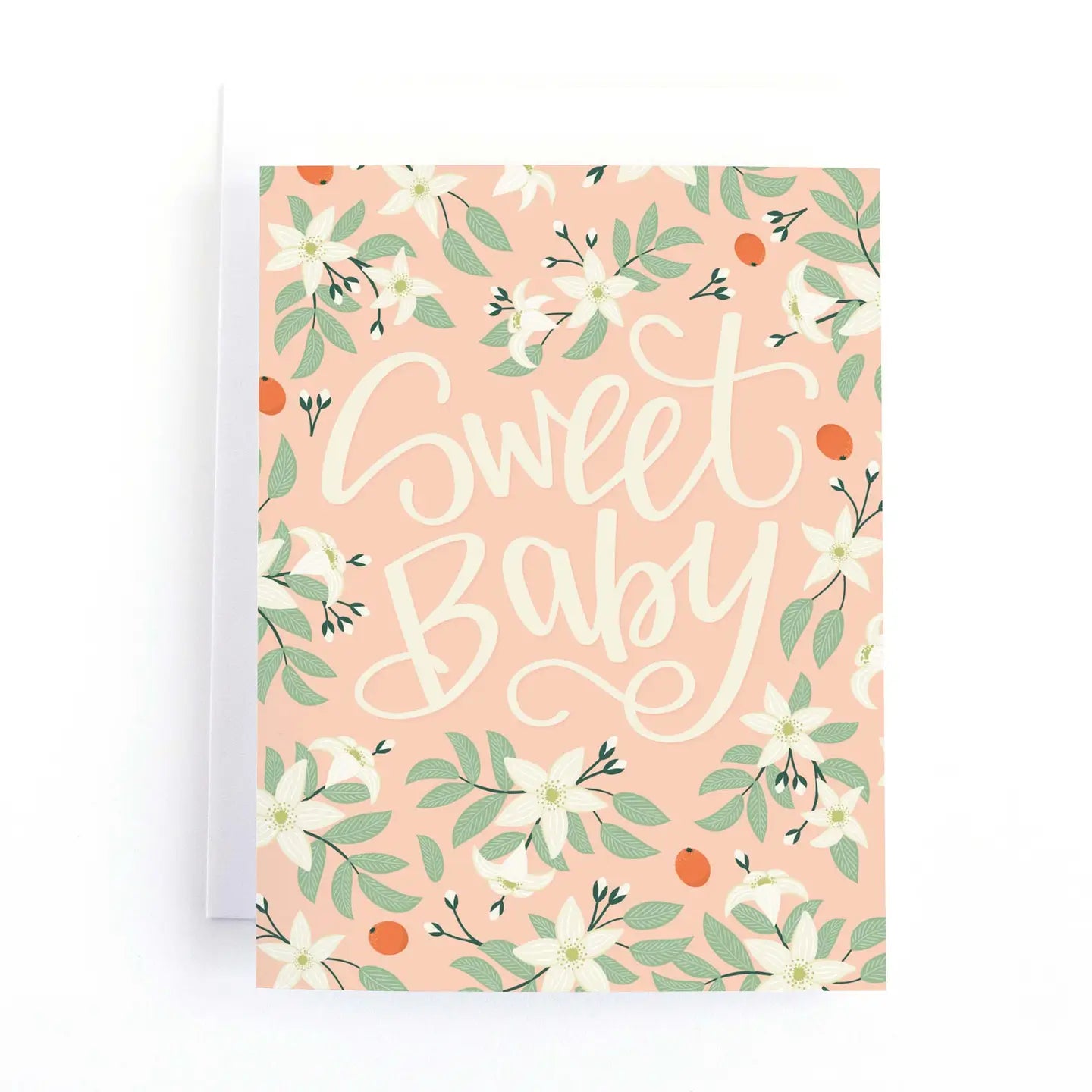 Sweet Baby Blossoms New Baby Card