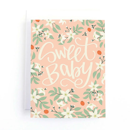 Sweet Baby Blossoms New Baby Card