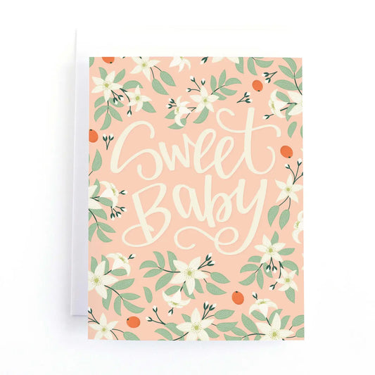 Sweet Baby Blossoms New Baby Card
