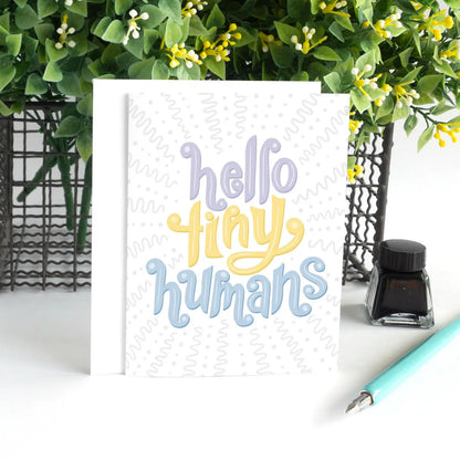 Hello Tiny Humans New Twins Card