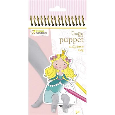 Colour-Your-Own Paper Finger Puppets- Princes and Princesses