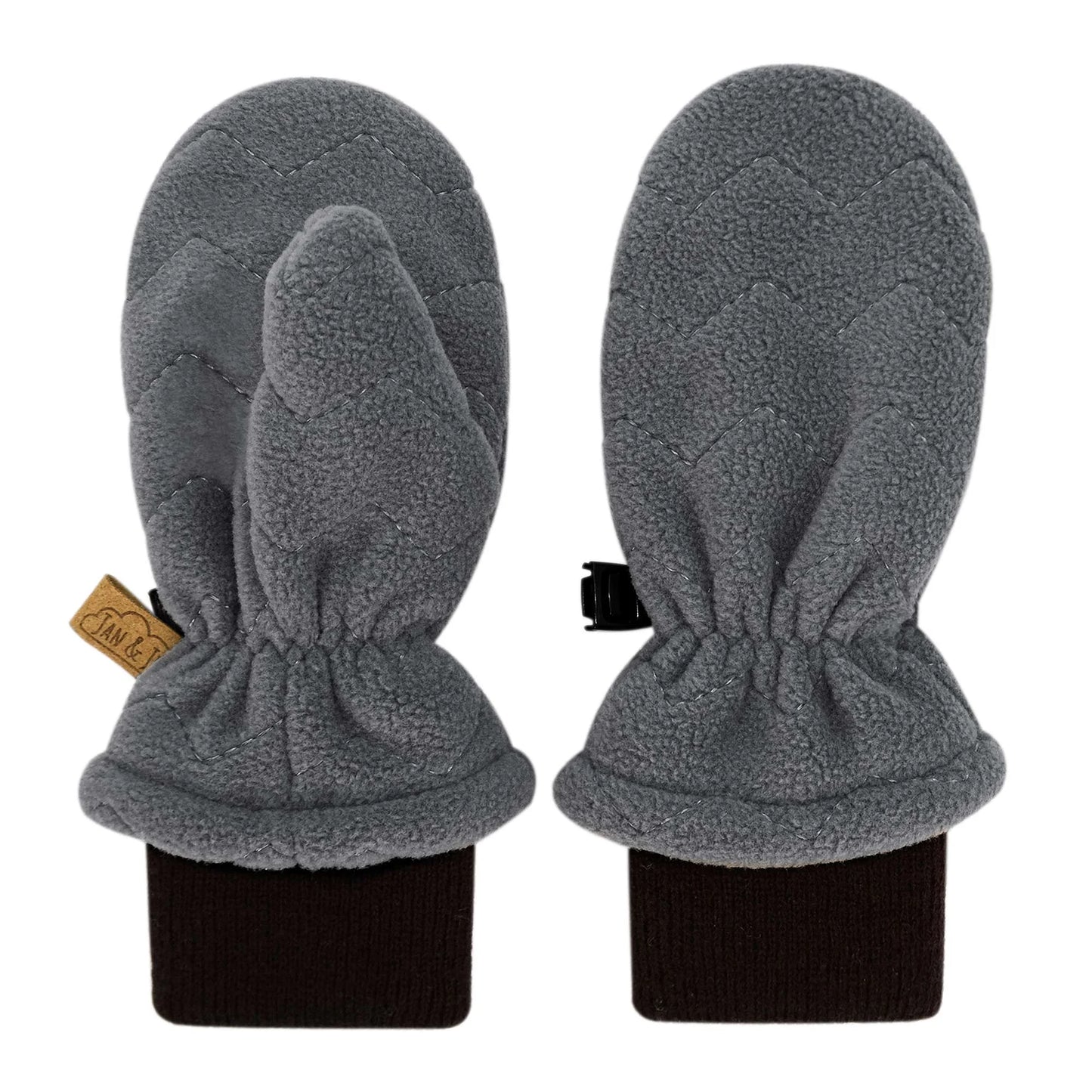 Fleece Cuff Mitts- Dark Grey