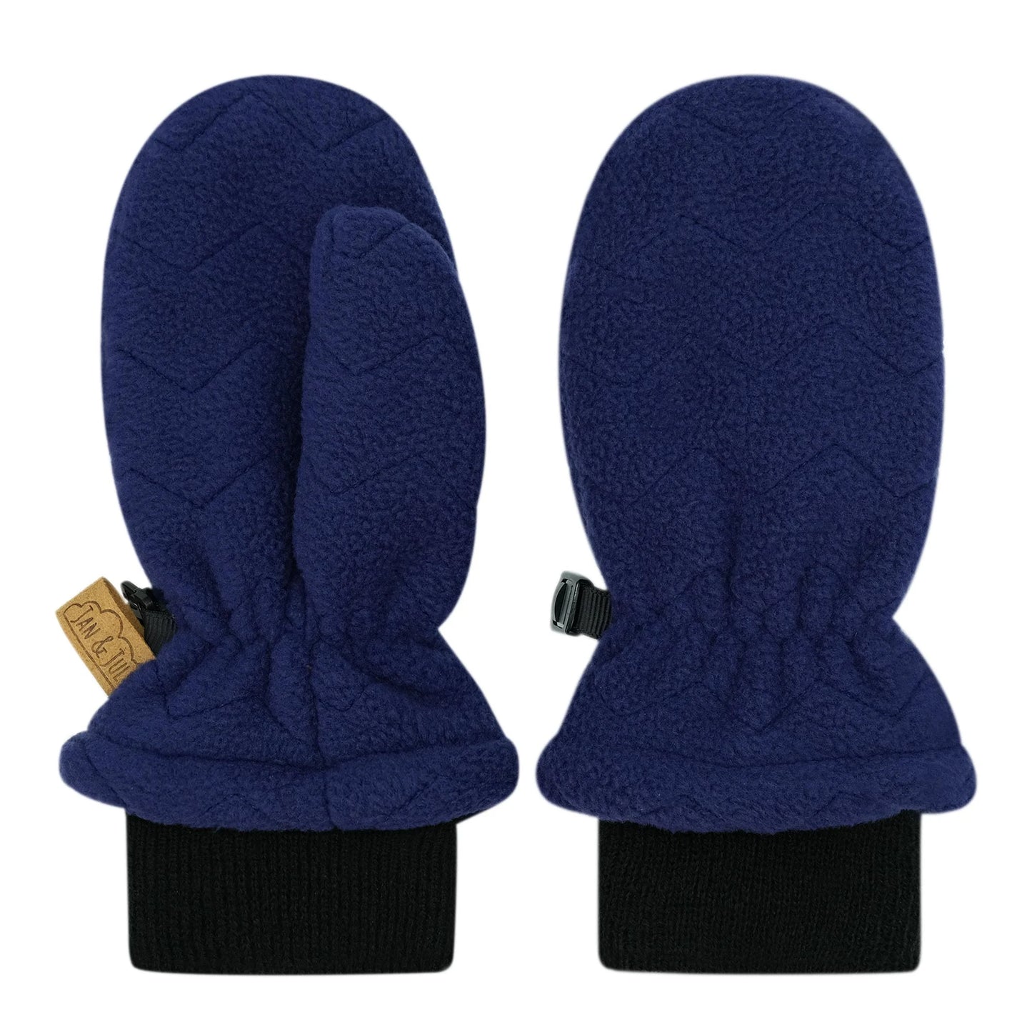 Fleece Cuff Mitts- Navy