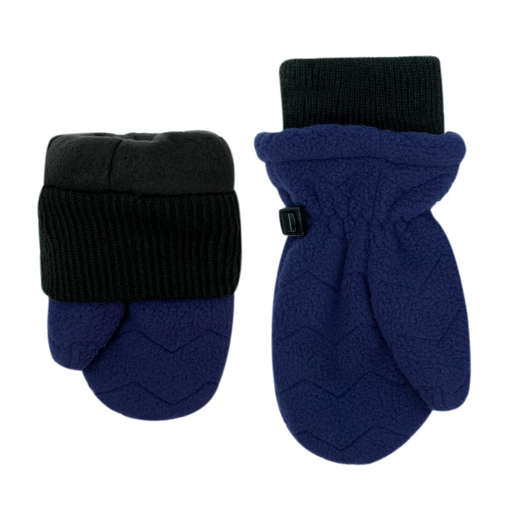 Fleece Cuff Mitts- Navy