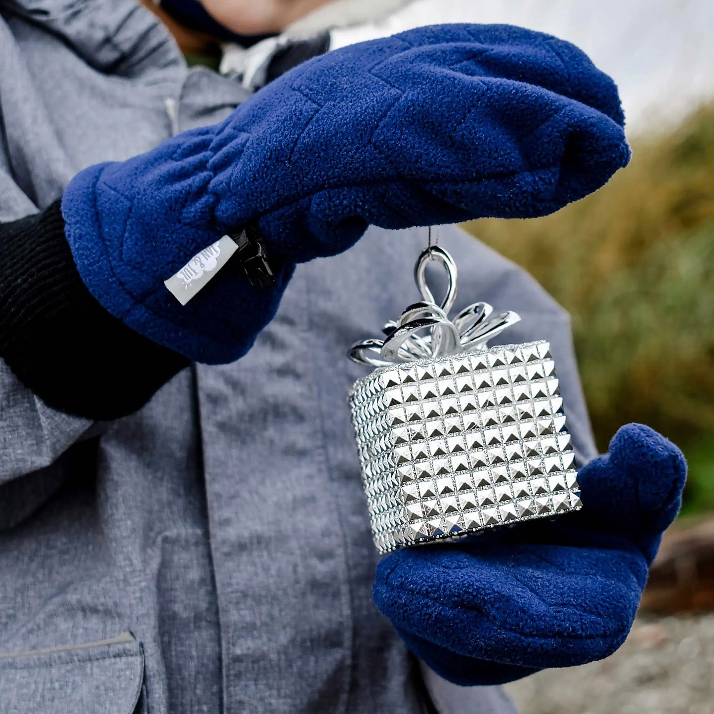 Fleece Cuff Mitts- Navy