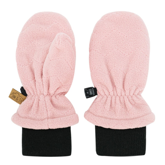 Fleece Cuff Mitts- Dusty Pink