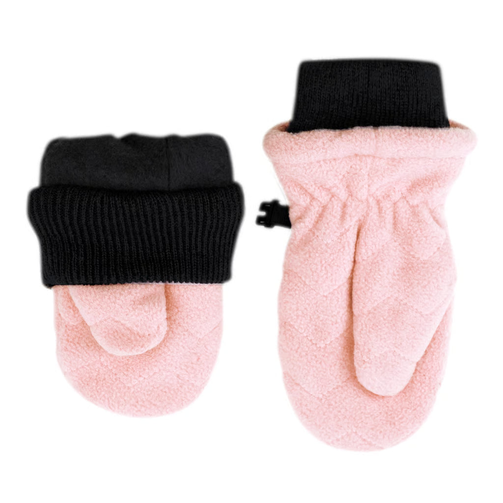 Fleece Cuff Mitts- Dusty Pink