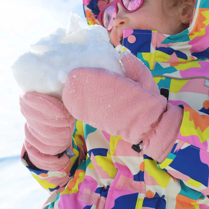 Fleece Cuff Mitts- Dusty Pink