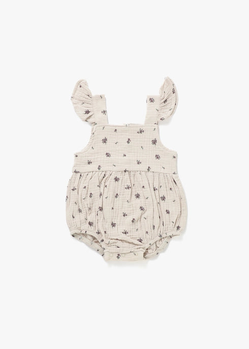 Organic Floral Flutter Bubble Romper