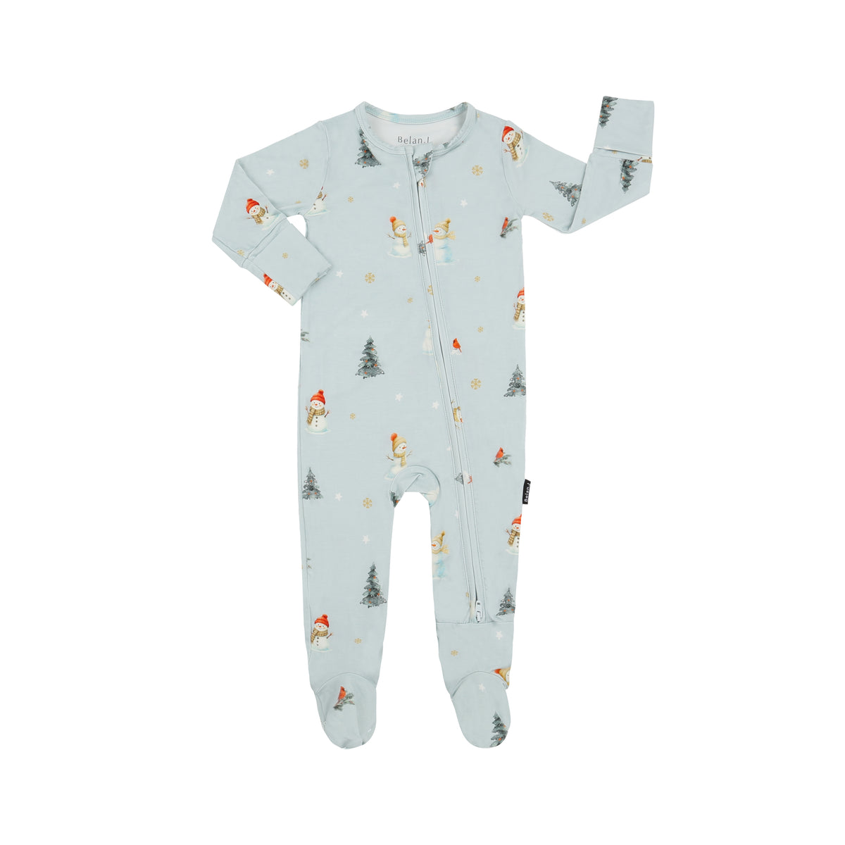 *Coming Soon* Bamboo Footed Zipper Sleeper- Snowmen