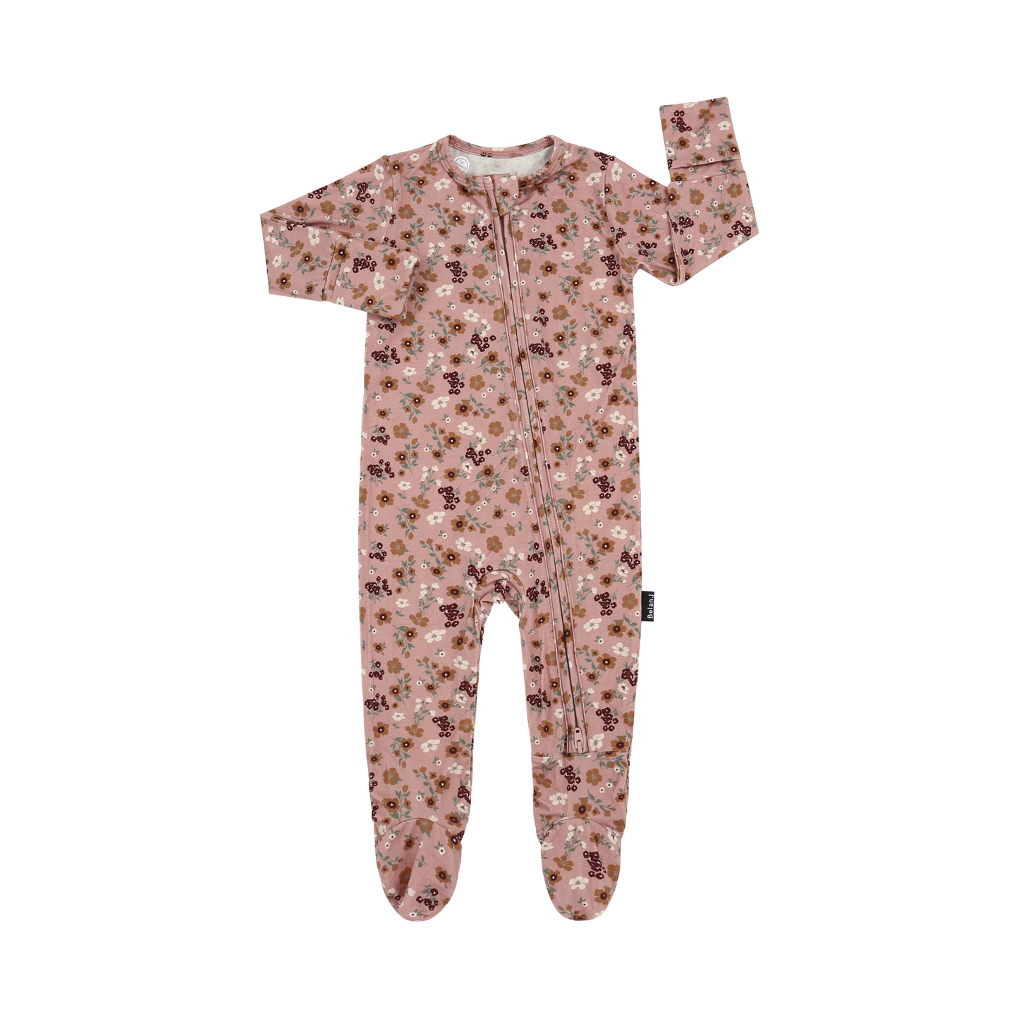 Bamboo Footed Zipper Sleeper- Velvet Garden