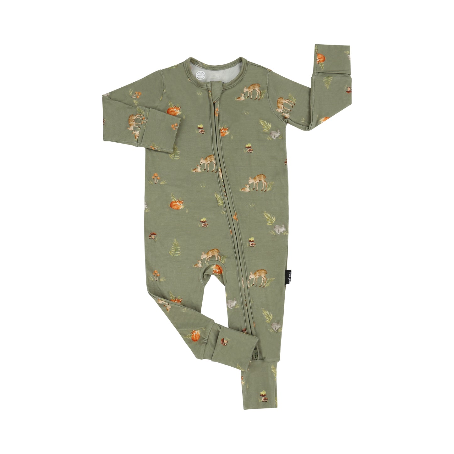 Bamboo Footless Zipper Sleeper- Forest Friends