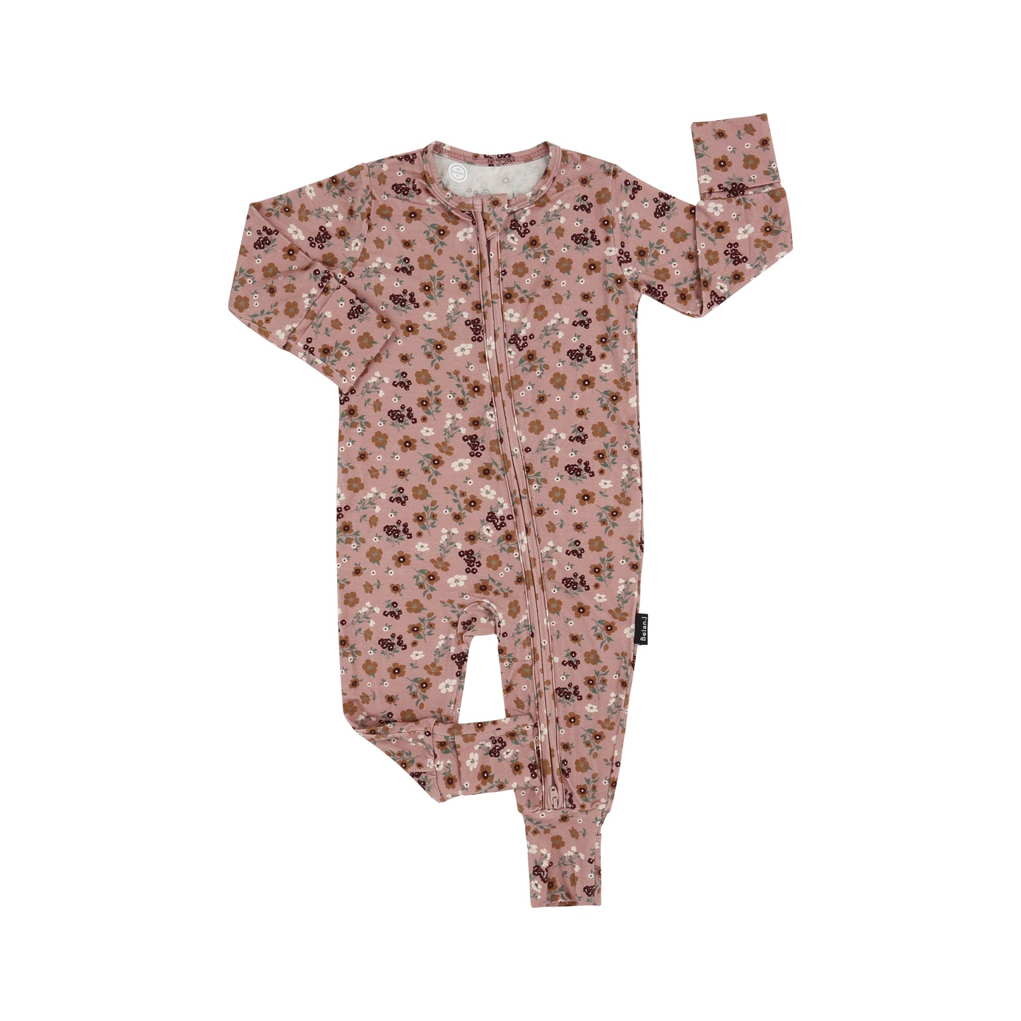 Bamboo Footless Zipper Sleeper- Velvet Garden