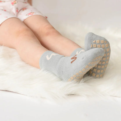 Cozy Non-Slip Socks 2pk- Fun Lines