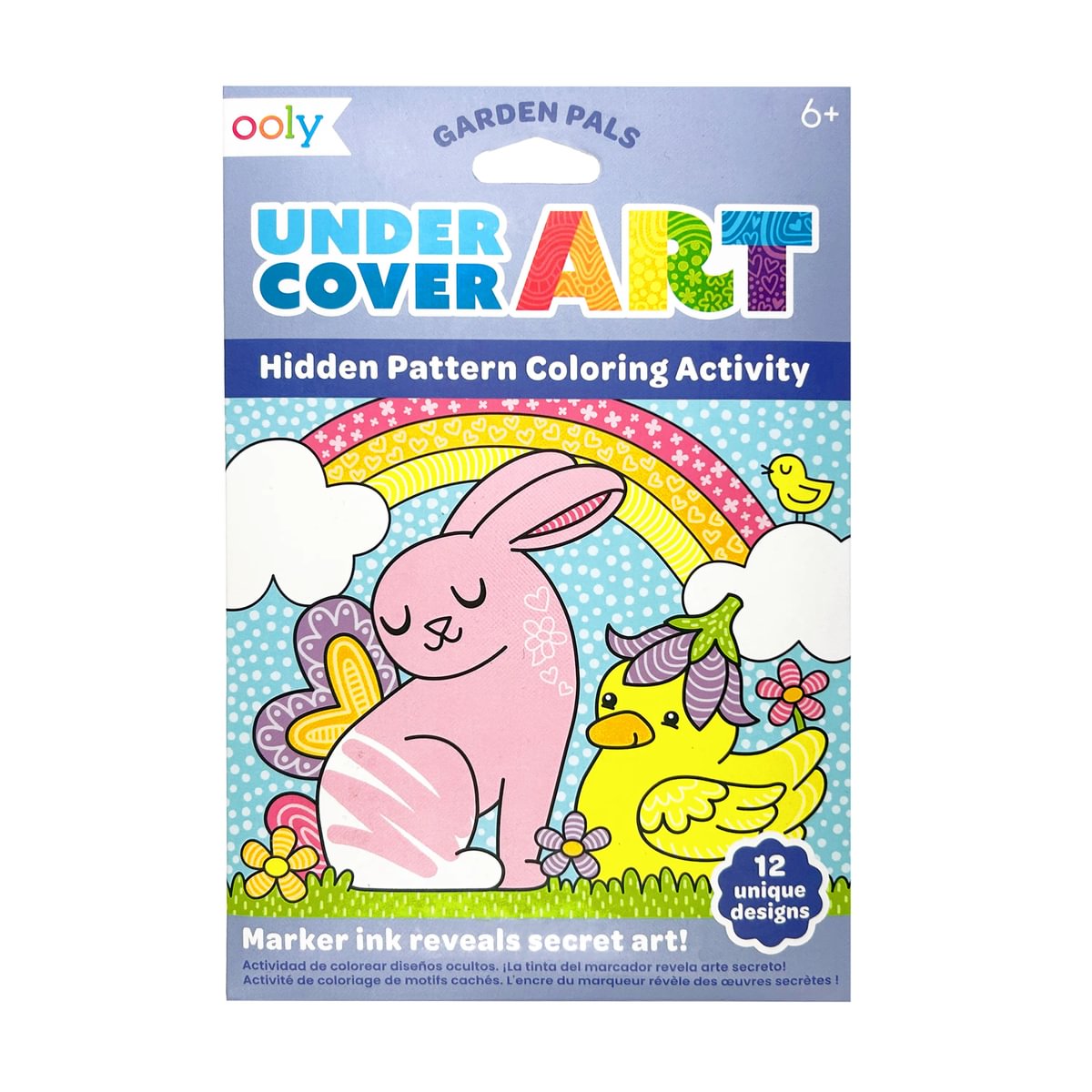 Undercover Art Hidden Pattern Colouring Cards- Garden Pals