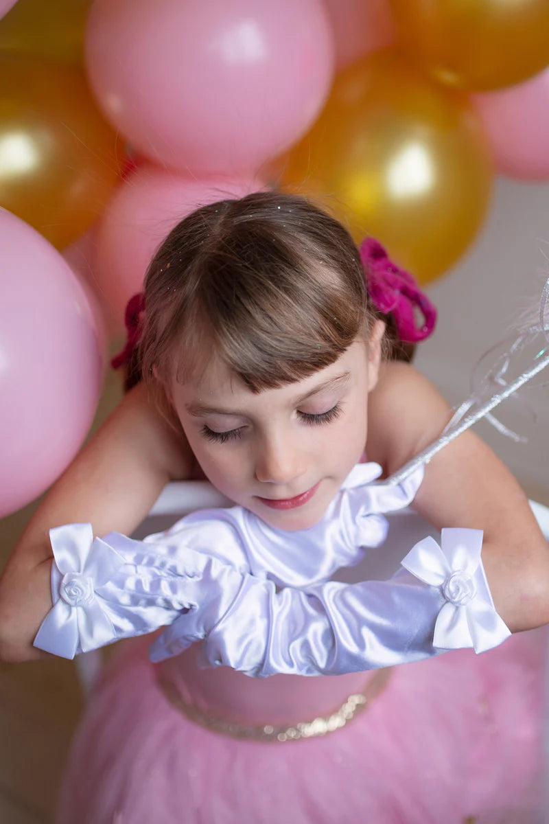 Storybook Princess White Gloves