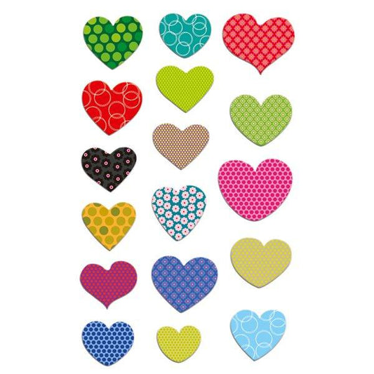 Cooky Stickers- Patterned Hearts