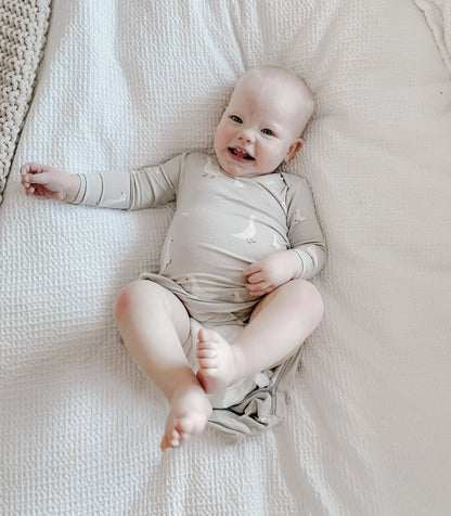 Bamboo Convertible Romper- Goose