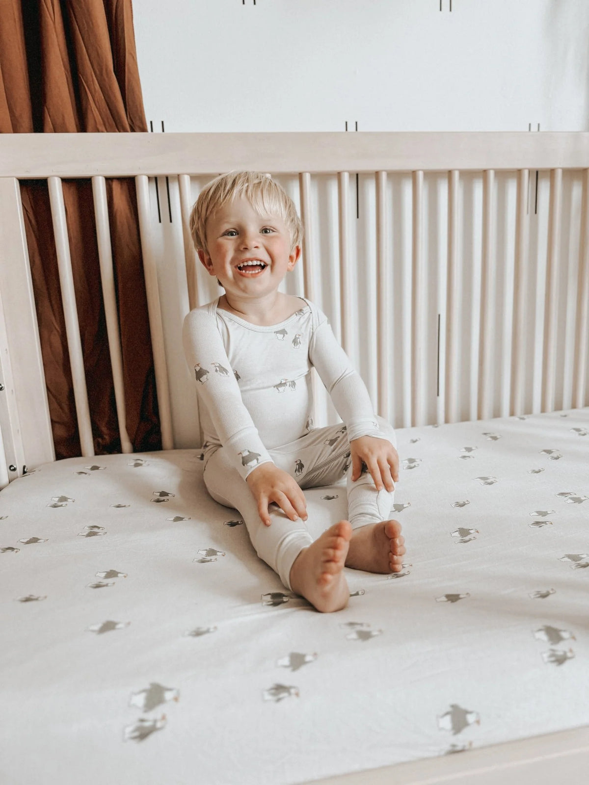 Bamboo Convertible Romper- Penguins