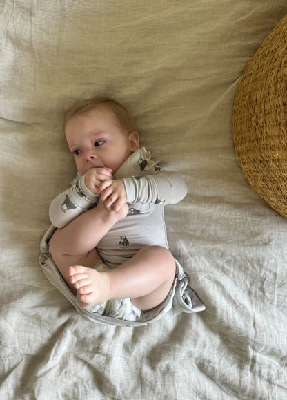 Bamboo Convertible Romper- Penguins