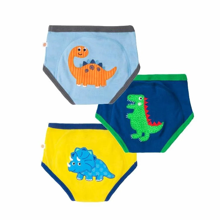 Organic Cotton 3pc. Potty Training Pants- Jurassic Pals
