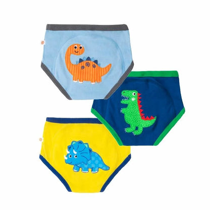 Organic Cotton 3pc. Potty Training Pants- Jurassic Pals