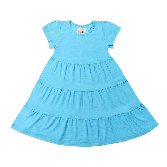 Iona Aqua Tiered Dress
