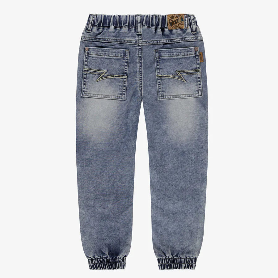 Medium Blue Wash Denim Joggers