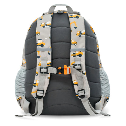 Little Xplorers Kids Backpack- Grey Construction