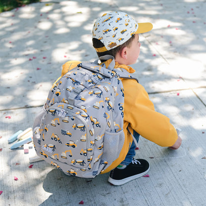 Little Xplorers Kids Backpack- Grey Construction