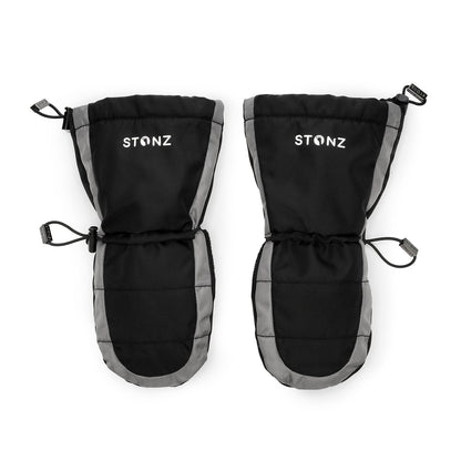 Kids Snow Mitts- Black/Grey