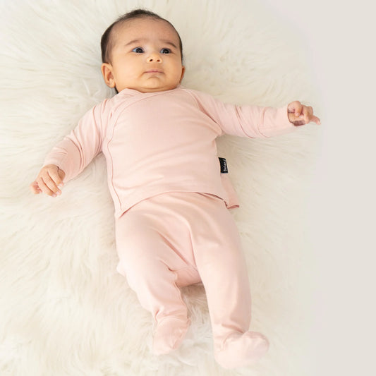 Bamboo Take Me Home Kimono Set- Rose Quartz