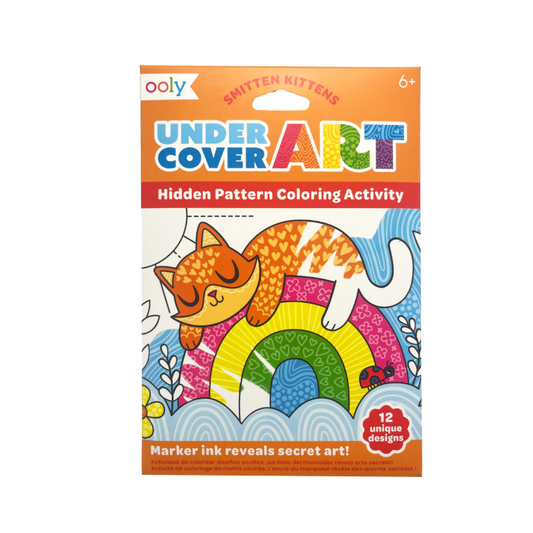 Undercover Art Hidden Pattern Colouring Cards- Smitten Kittens