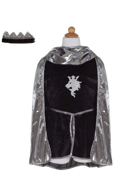 Silver Knight Tunic, Cape, & Crown Set
