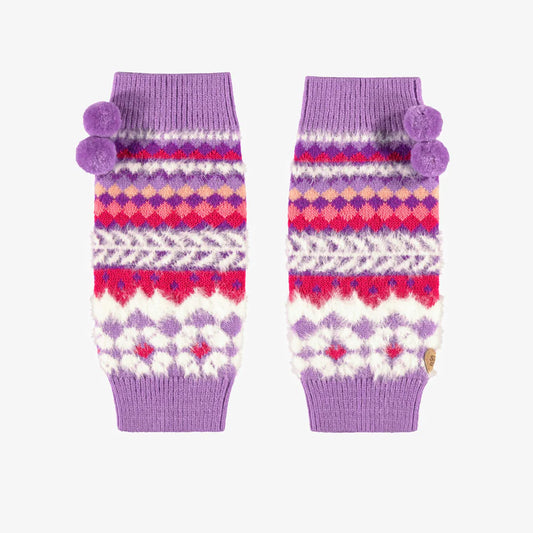 Nordic Purple Knit Leg Warmers