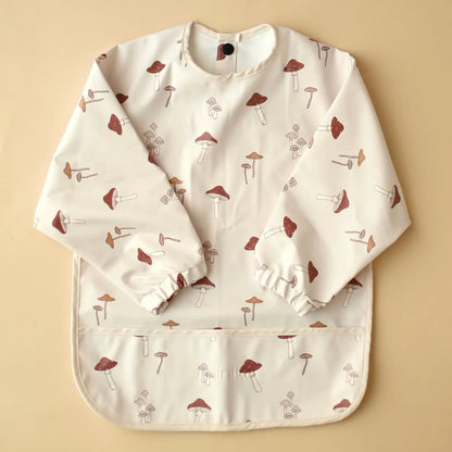 Long Sleeve Bib- Mushrooms