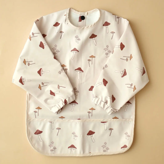 Long Sleeve Bib- Mushrooms