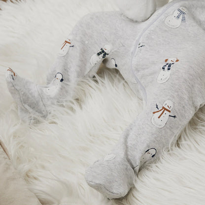 Heather Grey Snowman Sleeper