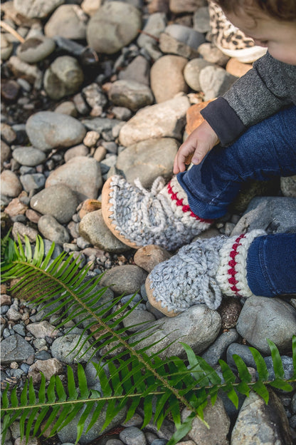 Handmade Wool Booties- Lumberjack