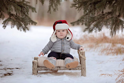 Handmade Wool Booties- Lumberjack
