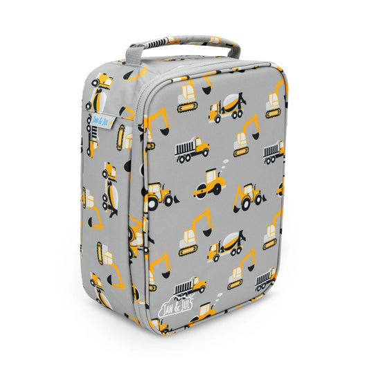 Kids Lunch Bag- Grey Construction