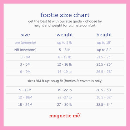 Magnetic Organic Cotton Footie- Babe in the Woods