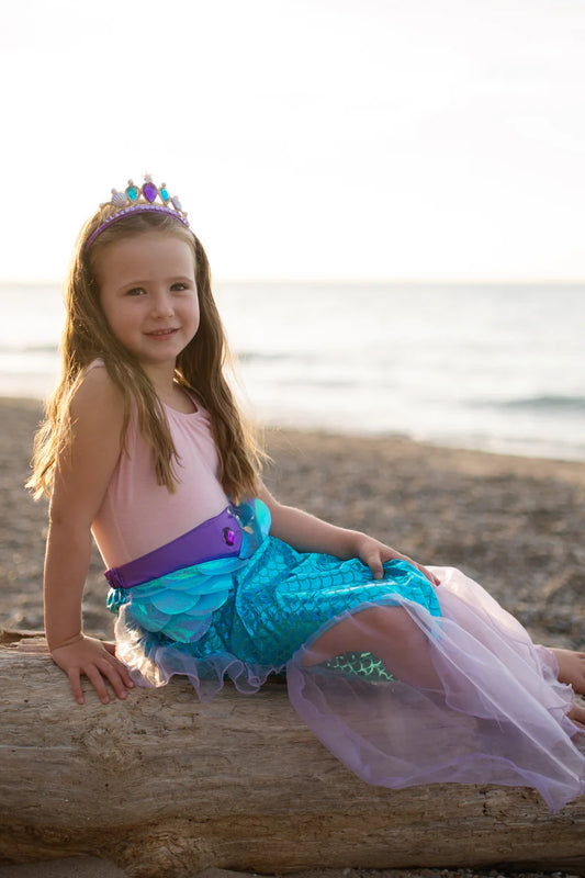 Mermaid Glimmer Blue Skirt & Tiara