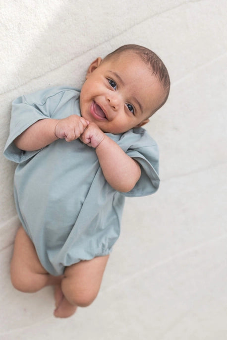 Organic Mist Short Sleeve Bubble Romper