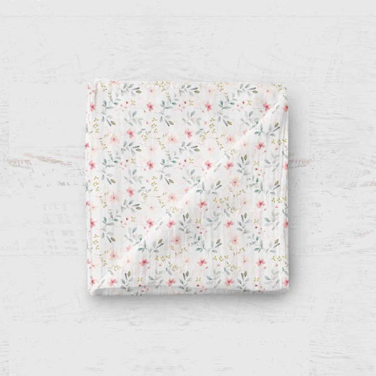 Bamboo Muslin Swaddle Blanket- Sweet Floral