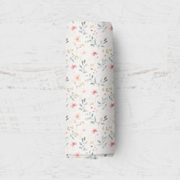 Bamboo Muslin Swaddle Blanket- Sweet Floral