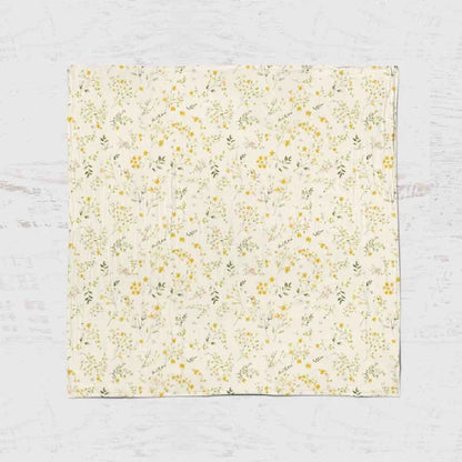 Bamboo Muslin Swaddle Blanket- Mustard Floral