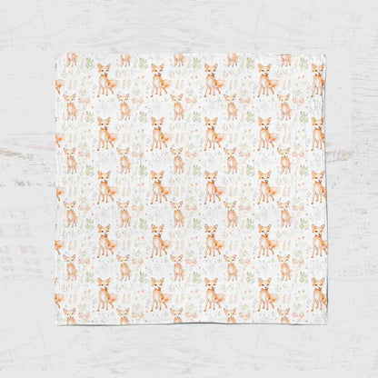 Bamboo Muslin Swaddle Blanket- Fox
